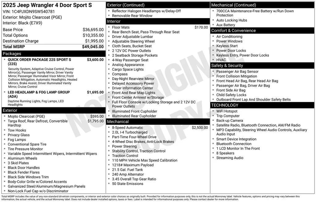 jeep wrangler 4-door 2025 1C4PJXDN9SW540781 image jeep wrangler 4-door 2025 1C4PJXDN9SW540781 image